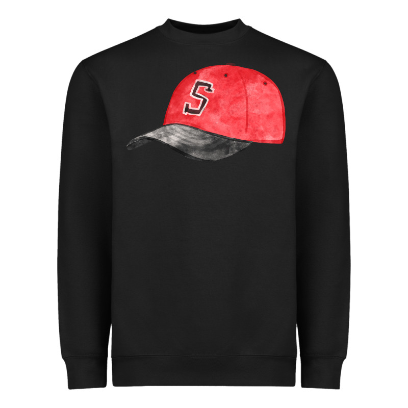 Red Softball Cap Fa Element Heavyweight Sweatshirt by FaDigitalArtStudio | Teevron