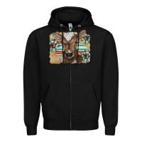 Black western wreath baby calf Zipper Hoodie - BarkalooDesign