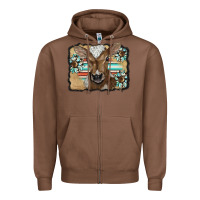 Chestnut western wreath baby calf Zipper Hoodie - BarkalooDesign