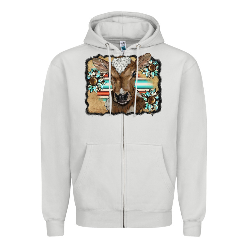 Western Wreath Baby Calf Zipper Hoodie by BarkalooDesign | Teevron