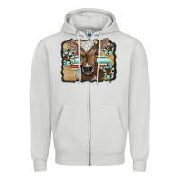 Dove Grey western wreath baby calf Zipper Hoodie - BarkalooDesign
