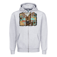 Heather Grey western wreath baby calf Zipper Hoodie - BarkalooDesign