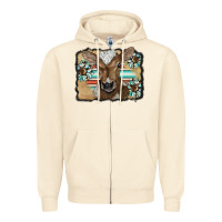Sandshell western wreath baby calf Zipper Hoodie - BarkalooDesign