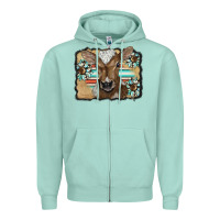 Seafoam western wreath baby calf Zipper Hoodie - BarkalooDesign