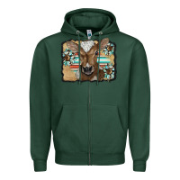 Sports Green western wreath baby calf Zipper Hoodie - BarkalooDesign