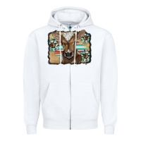 White western wreath baby calf Zipper Hoodie - BarkalooDesign