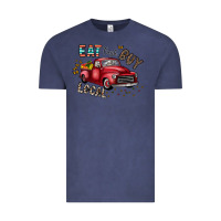Vintage Denim eat fresh buy local Vintage Tee - CowhideDigitalArt