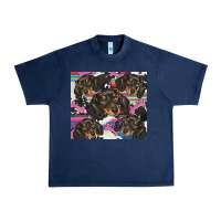 Navy dachshund Urban Heavy Tee - BarkalooDesign