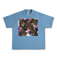 Pebble Blue dachshund Urban Heavy Tee - BarkalooDesign