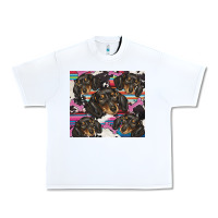 White dachshund Urban Heavy Tee - BarkalooDesign