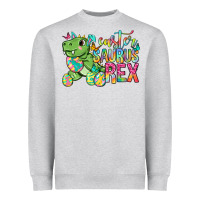 Heather Grey Easter Saurus Rex Easter Day Heavyweight Sweatshirt - Neo Western