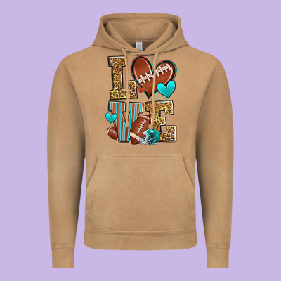 Love American Football Vintage Hoodie Designed By Zillion Design Studio