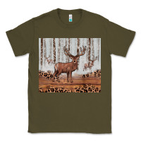 Army Green reinder Classic Tee - JahusDesignShop