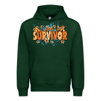 Forest Green I am a survivor orange ribbon Kidney Cancer Urban Hoodie - NancyCooperArtShop