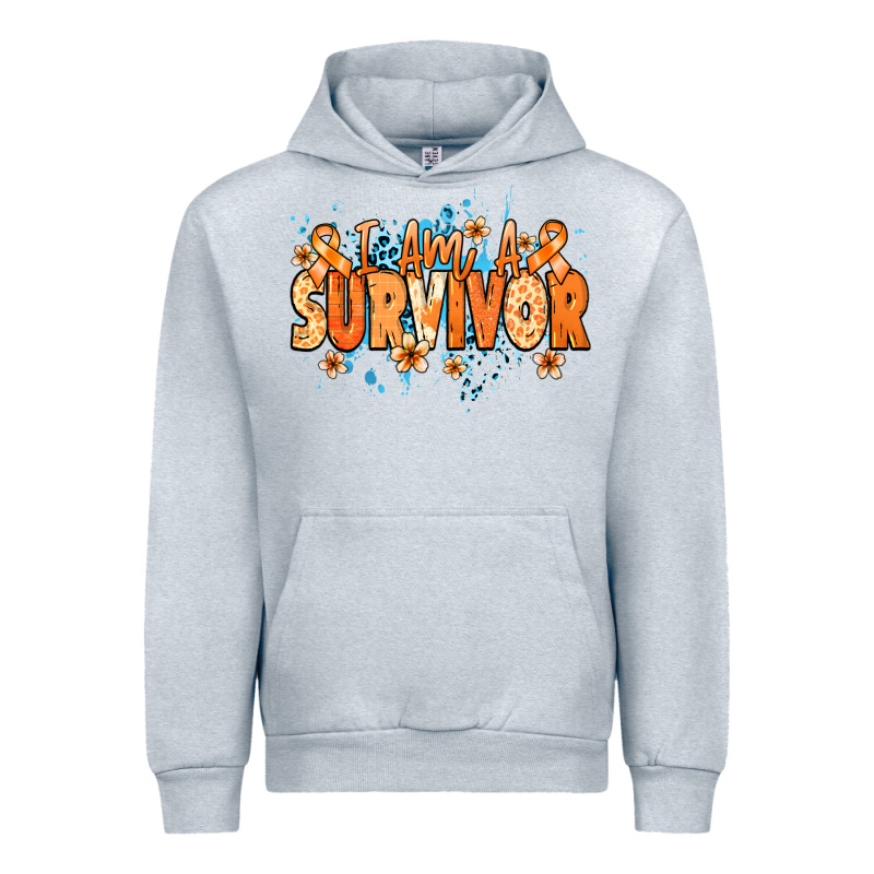 I Am A Survivor Orange Ribbon Kidney Cancer Urban Hoodie by NancyCooperArtShop | Teevron