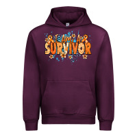 Mauve Wine I am a survivor orange ribbon Kidney Cancer Urban Hoodie - NancyCooperArtShop