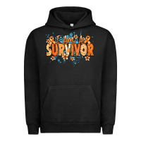 Pigment Black I am a survivor orange ribbon Kidney Cancer Urban Hoodie - NancyCooperArtShop