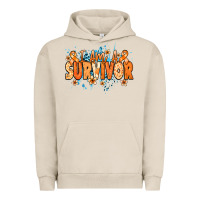 Pigment French Oak I am a survivor orange ribbon Kidney Cancer Urban Hoodie - NancyCooperArtShop