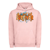 Pigment Salmon I am a survivor orange ribbon Kidney Cancer Urban Hoodie - NancyCooperArtShop