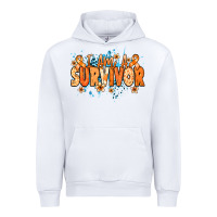 White I am a survivor orange ribbon Kidney Cancer Urban Hoodie - NancyCooperArtShop