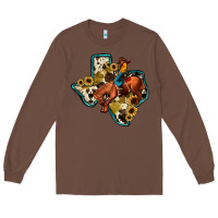 Chestnut rodeo sunflower texas map Long Sleeve Tee - JahusDesignShop
