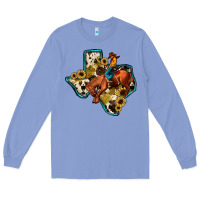 Colony Blue rodeo sunflower texas map Long Sleeve Tee - JahusDesignShop