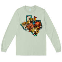 Matcha rodeo sunflower texas map Long Sleeve Tee - JahusDesignShop