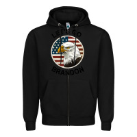 Black Lets Go Brandon American Bald Eagle Zipper Hoodie - Jasminsmagicworld