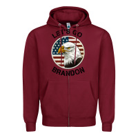 Burgundy Lets Go Brandon American Bald Eagle Zipper Hoodie - Jasminsmagicworld