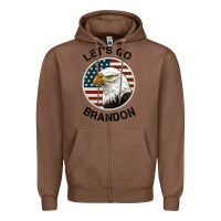 Chestnut Lets Go Brandon American Bald Eagle Zipper Hoodie - Jasminsmagicworld