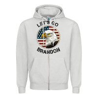 Dove Grey Lets Go Brandon American Bald Eagle Zipper Hoodie - Jasminsmagicworld