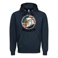 Navy Lets Go Brandon American Bald Eagle Zipper Hoodie - Jasminsmagicworld