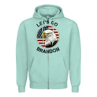 Seafoam Lets Go Brandon American Bald Eagle Zipper Hoodie - Jasminsmagicworld