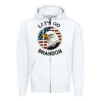 White Lets Go Brandon American Bald Eagle Zipper Hoodie - Jasminsmagicworld