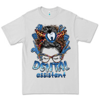 Dove Grey dental assistant messy bun Premium Tee - BarkalooDesign