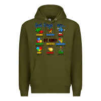 Army Green god says i am autism Premium Hoodie - Artiststas