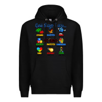 Black god says i am autism Premium Hoodie - Artiststas