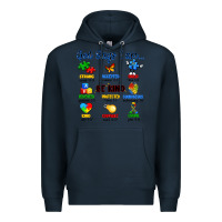 Navy god says i am autism Premium Hoodie - Artiststas