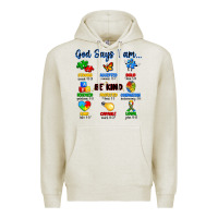 Oatmeal Heather god says i am autism Premium Hoodie - Artiststas