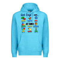 Ocean Blue god says i am autism Premium Hoodie - Artiststas