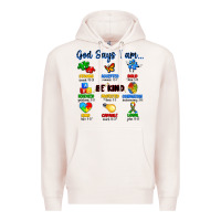 Pale Pink god says i am autism Premium Hoodie - Artiststas