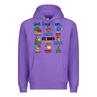 Purple god says i am autism Premium Hoodie - Artiststas