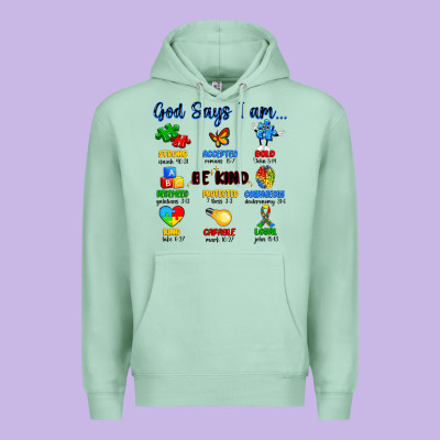 God Says I Am Autism Premium Hoodie Designed By Artiststas