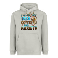 Moon Dust fueled by iced coffee and anxiety Heavyweight Hoodie - NancyCooperArtShop