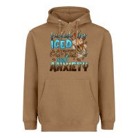 Toasted Coconut fueled by iced coffee and anxiety Heavyweight Hoodie - NancyCooperArtShop