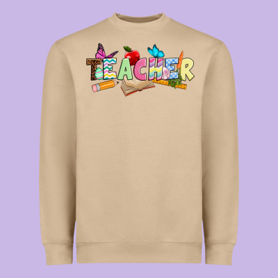 Easter Teacher Easter Day Heavyweight Sweatshirt Designed By Neo Western