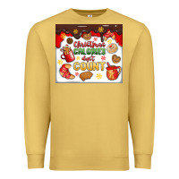 Antique Gold christmas calories don't count Premium Sweatshirt - MaliasSmallBusiness