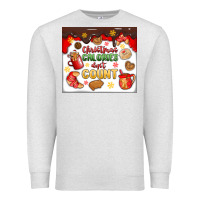 Oatmeal Heather christmas calories don't count Premium Sweatshirt - MaliasSmallBusiness