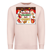 Pale Pink christmas calories don't count Premium Sweatshirt - MaliasSmallBusiness