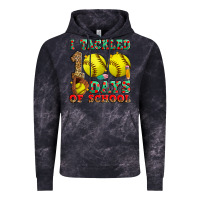 Cloud Black i tackled 100 days of school softball Vintage Hoodie - Zillion Design Studio